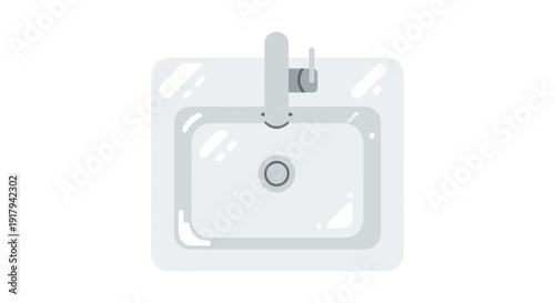 White Kitchen Sink Faucet.