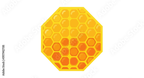 Yellow Honeycomb Pattern Design.