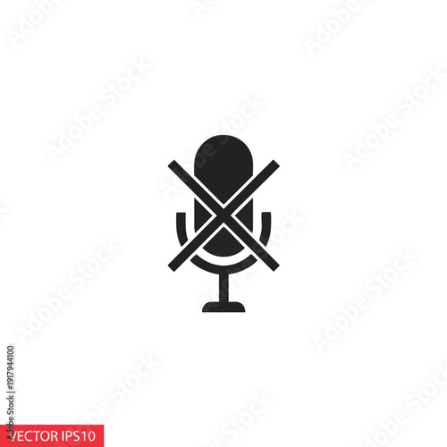 Blank Microphone Icon for Audio and Communication Designs