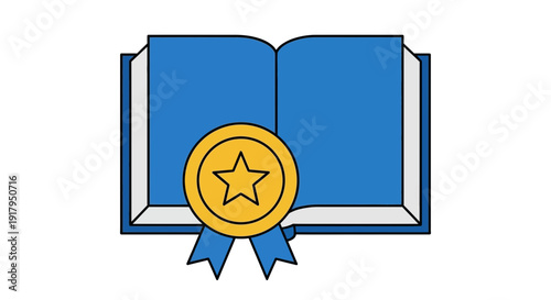 Blue Book with Golden Medal and Ribbon Award