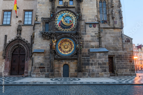 Photography views of famous prague old town square, czech republic