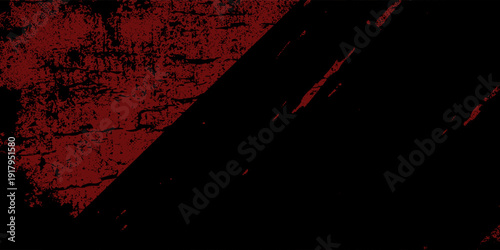 Dark red abstract grunge background with distressed texture and shadow. Suitable for dramatic, horror, and artistic design concepts.