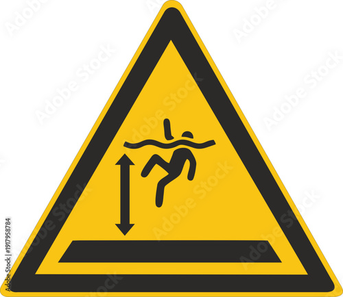deep water warning symbol imo sign as01 hs0027