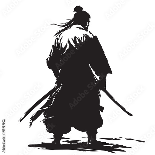 silhouette of a man with a sword