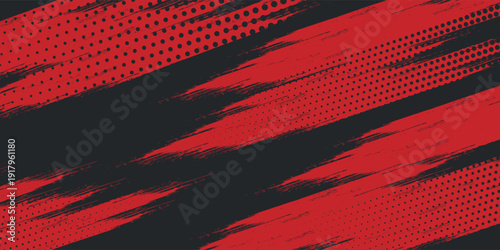 Background, contrast red and black color abstract template for business design. Technology style. You can use it for advertising, sports posters, templates, business presentations. Vector illustration