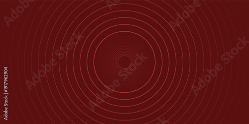 Abstract red background with glowing curve lines. Modern shiny red gradient geometric circle lines pattern. Futuristic concept. Suit for banner, brochure, poster, presentation, cover, website
