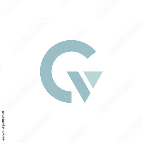Free Download Modern Monogram GV Logo Design - GFXLoad
