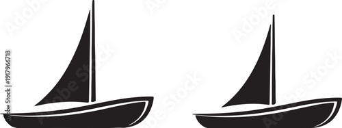 Sailboat Icon Yacht and Sailing Boat Symbol Vector Illustration.