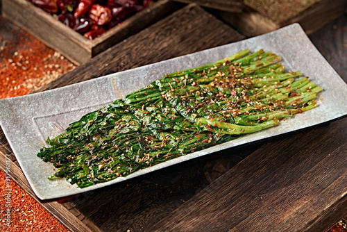 Wallpaper Mural Delicious grilled charcoal-grilled tender chives Torontodigital.ca