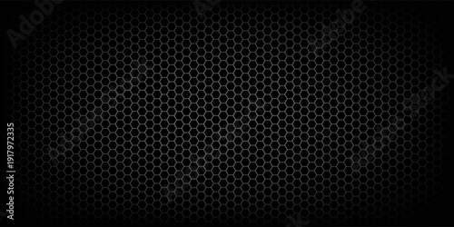 Gray background. Dark hexagon carbon fiber texture. Metal texture steel background. Design template vector illustration