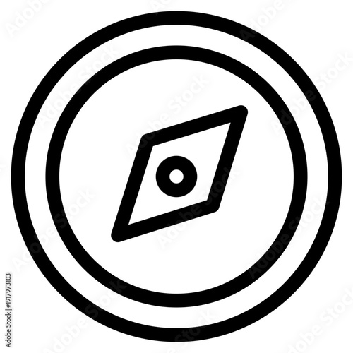 Navigational Compass: A minimalist yet effective illustration of a compass, the essential tool for navigation. It points the way.