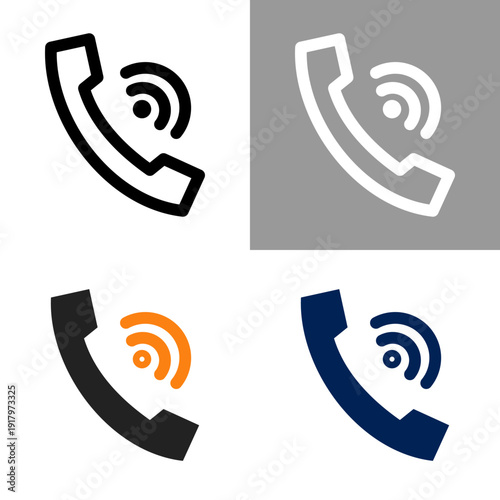 Telecommunication and Phone Service Icon Set