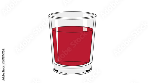 Red drink in a glass