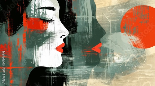 Abstract shapes representing brand identity and mood in a modern visual composition