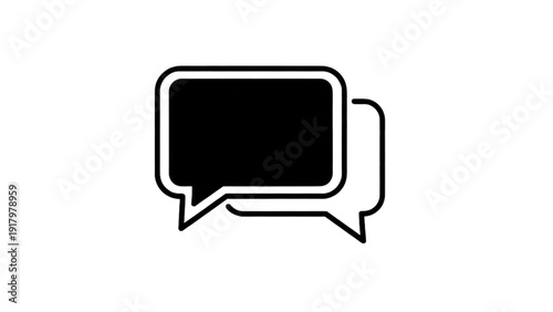 Vector Icon Sheet Featuring Speech Bubbles for Communication Dialogue