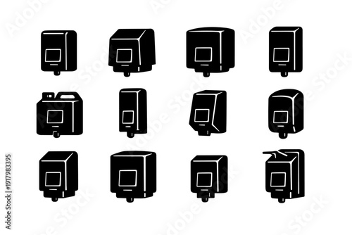 Generation sanitation liquid vector tool black utility simple public robust image icon