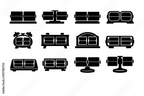 Panel icon solid concept retro tabletop clock decorative icons display flip vector