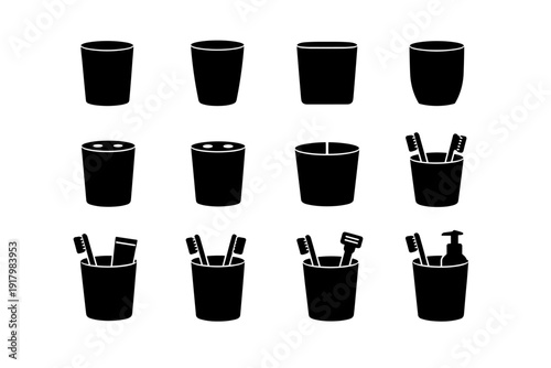 Clean icon uncluttered cup minimalist vector tidy subtle icons tumbler accessory bathroom