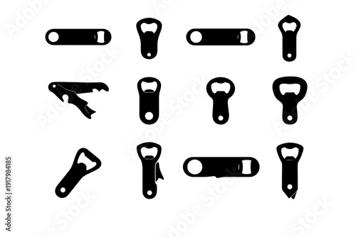 Opener vector bar simple utensil service gear metal slim image fast generation