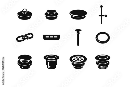 Image sealing ring seal outlet lift simple icon stopper plug generation vector