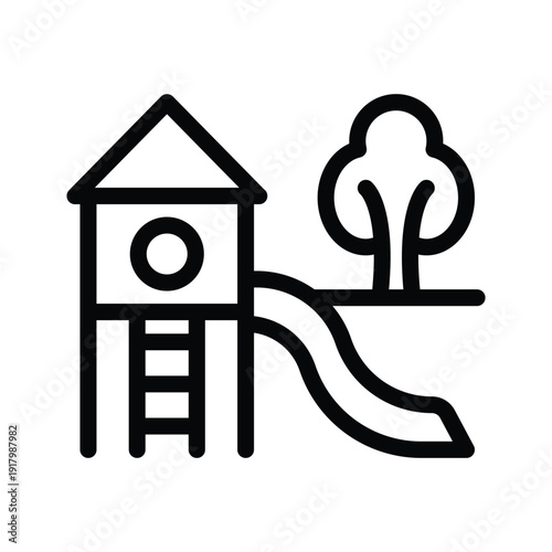  playground line icon illustration vector graphic.eps