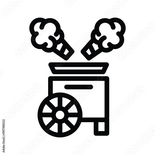cotton candy line icon illustration vector graphic.eps