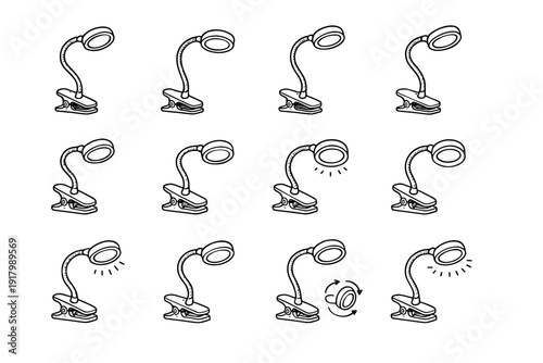 Icon illumination modern task clamp grip axis surface light vector strong metal