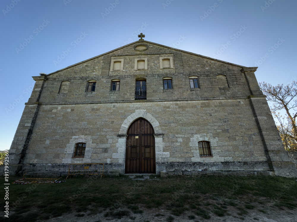 Fototapeta premium Main facade of Santuario de Valdesalce in Torquemada, Palencia province