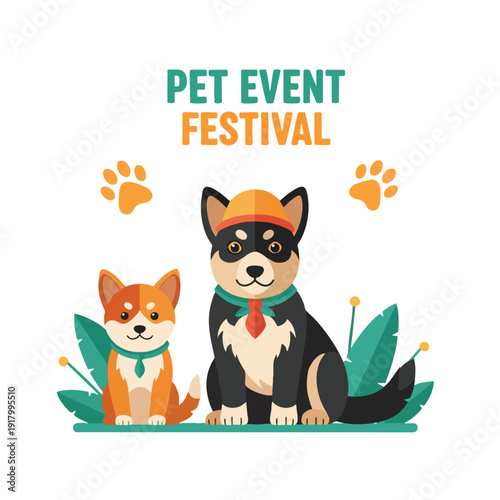 Adorable Pets Attending a Fun Pet Event Celebration