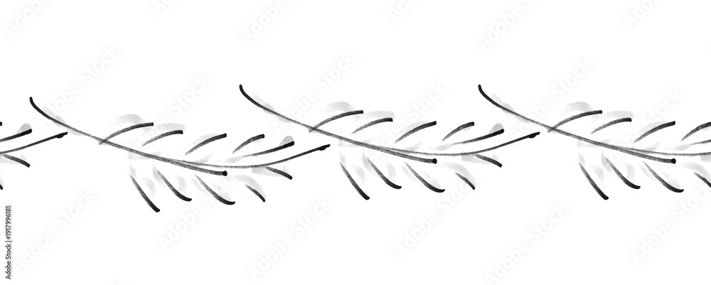 Fototapeta premium Simple continuous pattern with branches and eggs in a graphic style_19
