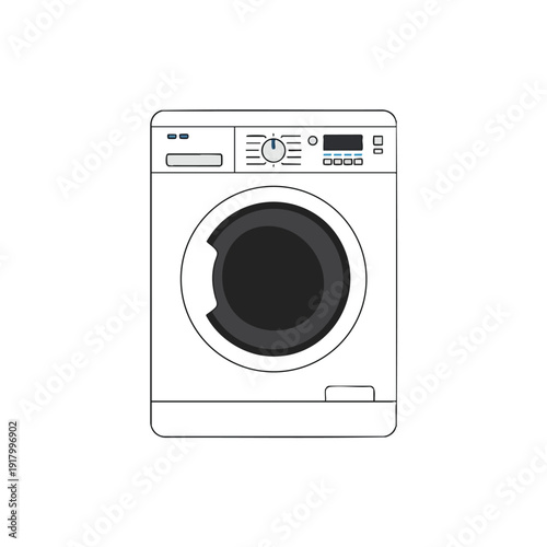 Modern Washing Machine for Laundry Room Use in Home or Apartment