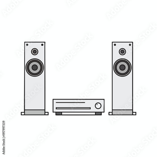 Home Theater System with Surround Sound Speakers and Receiver