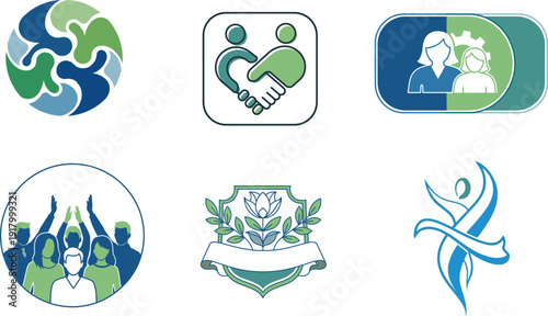 Environmental logos and icons set