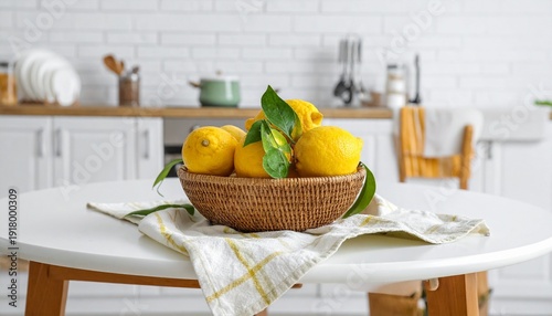 kitchen table with fruits and vegetables