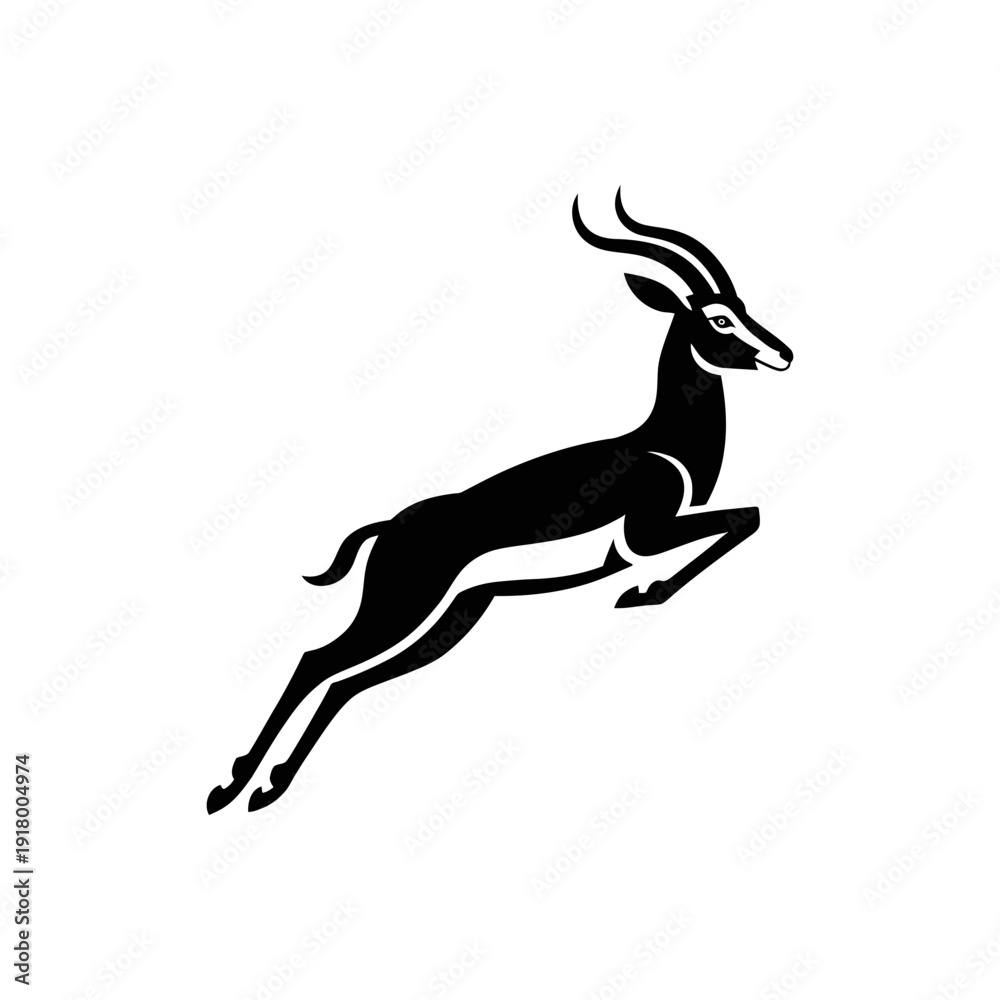 Obraz premium Leaping Gazelle Silhouette