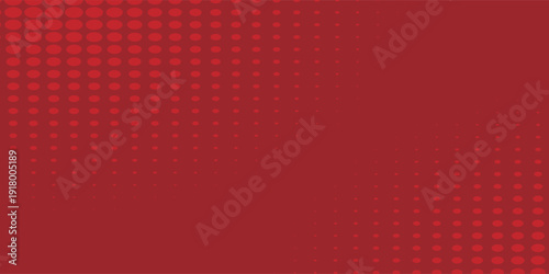 Abstract Deep Red Background with Classic Halftone Dot Patterns