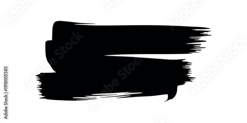 Black brush strokes on white background