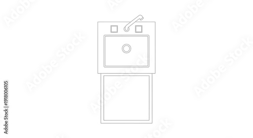 Modern kitchen sink and dishwasher setup in sleek design