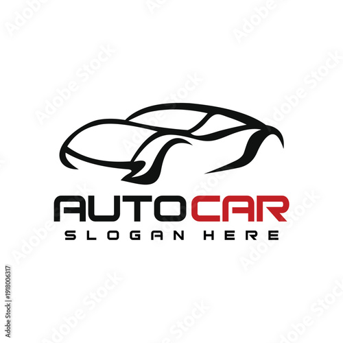 Abstract car concept logo design template illustration vector