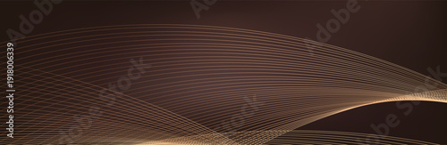 Abstract shiny color gold wave design element with glitter effect on 
light background. brown gold sparkle  background