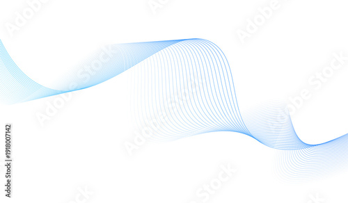 Photography Minimalist Light Blue Abstract Wave Background; Elegant Fluid Line Pattern with Soft Gradient Transitions on a Clean White Backdrop for Professional Modern Banners and Technology Graphics