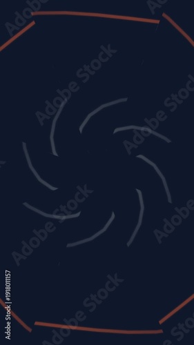 Dark Background with Swirling Lines and Geometric Shapes