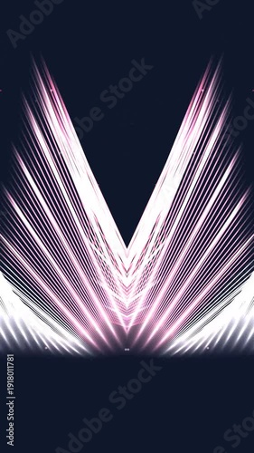 Glowing Light Trails Radiating Outward in Dark Space