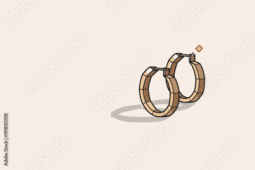 Earr ingshoop silhouette inc almthreequ arter viewshow ingsubtleroundvolume us ingdiscrete fl atf acesf orhoopcurv ature positi