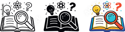 Exploring skills illustrated by an activity based emblem where curiosity and interaction are conveyed through a compact playful