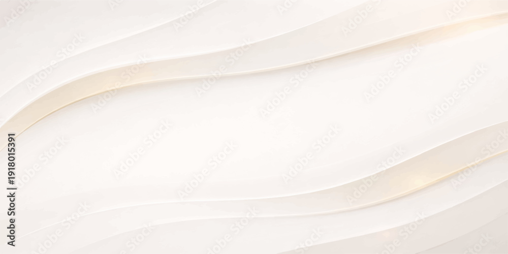 Obraz premium An abstract white vector background featuring a clean texture of stacked porcelain plates and elegant cream waves for a blank restaurant tableware design