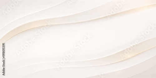 An abstract white vector background featuring a clean texture of stacked porcelain plates and elegant cream waves for a blank restaurant tableware design