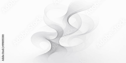 An elegant 3d blue wave swirl creates a light abstract smoke pattern on a white background, blending artistic water shapes into a creative vector illustration wallpaper