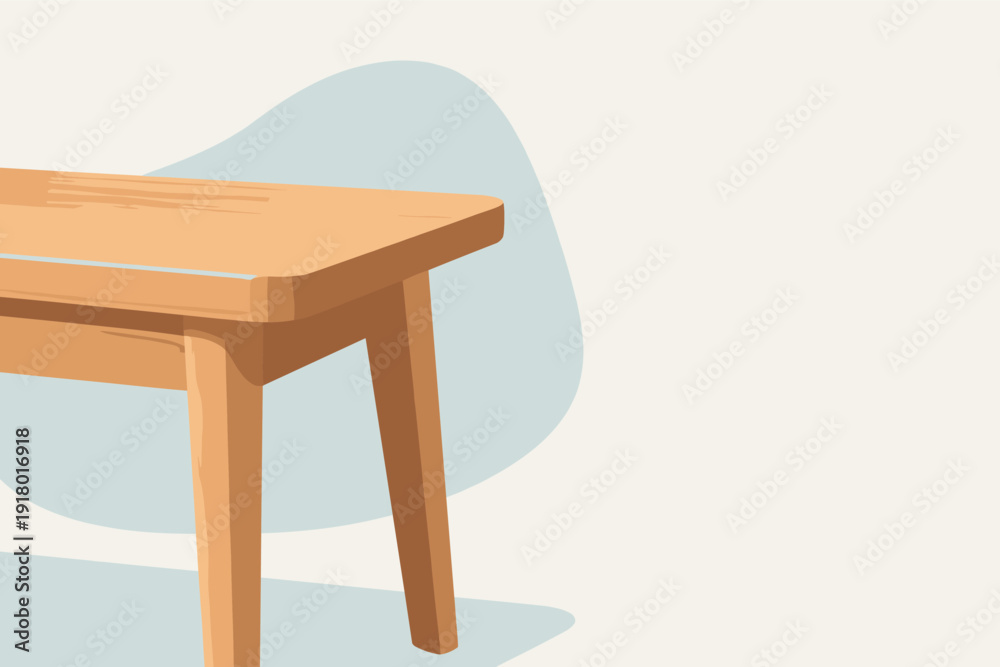 Fototapeta premium Minimalist Table Silhouette. Sidet able silhouette shown in macro inspiredcompositi on witht able top edge andlegjuncti ondom in