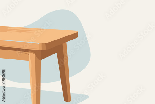 Minimalist Table Silhouette. Sidet able silhouette shown in macro inspiredcompositi on witht able top edge andlegjuncti ondom in